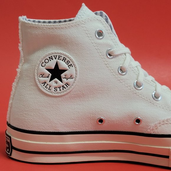 Converse Chuck 70 Hi 'Summer Denim' 171892C White/Egret/Black Size Men's 9.5 - Picture 9 of 12